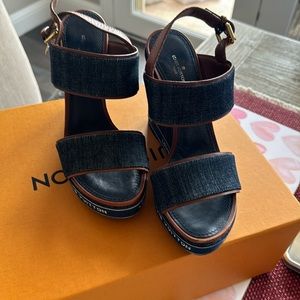 Authentic Louis Vuitton wedge pumps